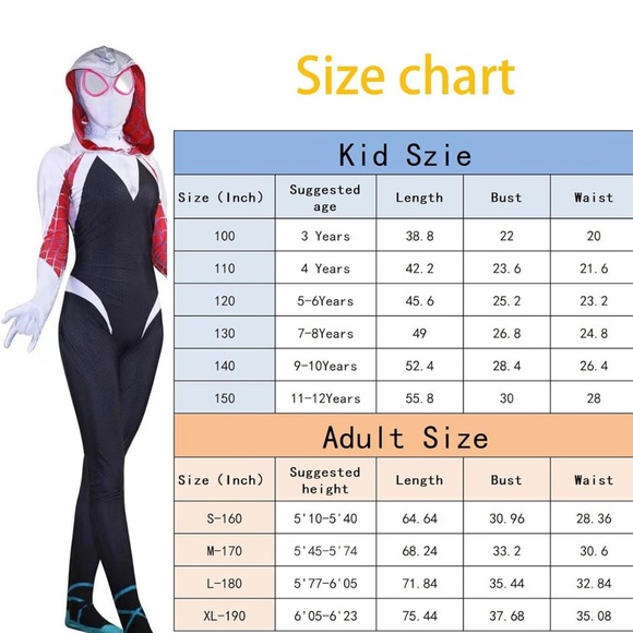 Adult Gwen Cosplay Costumes Across The Spider-Verse Gwen Halloween Suit - Picture 8 of 8